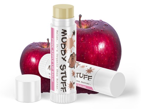 Muddy Stuff Organic Lip Balm: .15oz Pink Apple