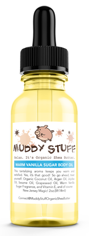 Muddy Stuff Organic Body Oil: 2oz. Warm Vanilla Sugar Body Oil