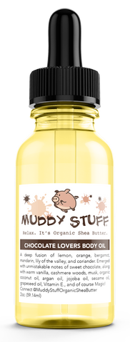 Muddy Stuff Organic Body Oil: 2oz. Chocolate Lovers Body Oil