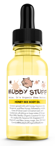 Muddy Stuff Organic Body Oil: 2oz. Honey Bee Body Oil