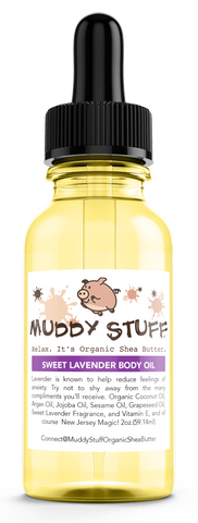 Muddy Stuff Organic Body Oil: 2oz. Sweet Lavender Body Oil