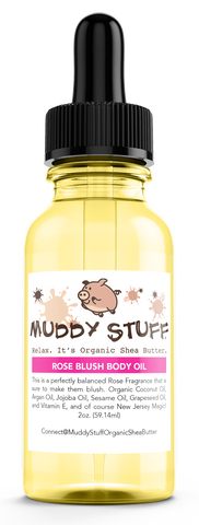 Muddy Stuff Organic Body Oil: 2oz. Rose Blush Body Oil