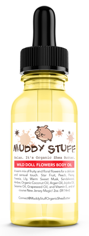 Muddy Stuff Organic Body Oil: 2oz. Wild Doll Flowers Body Oil