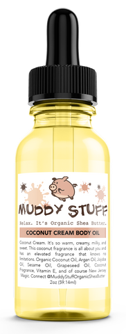 Muddy Stuff Organic Body Oil: 2oz. Coconut Cream Body Oil